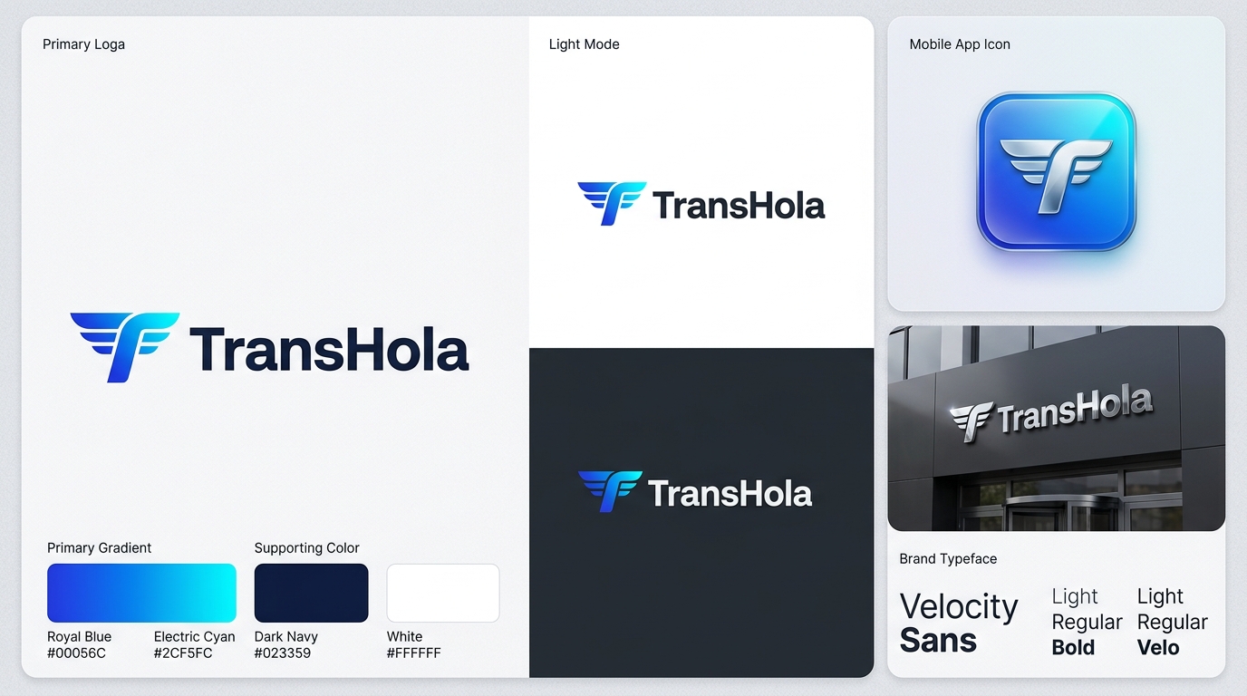 TransHola Flagship Brand Guidelines Board