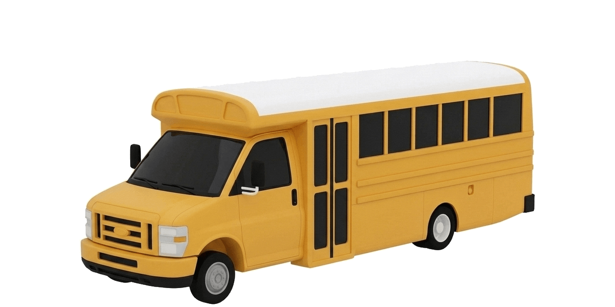 24-Passenger Type A Compact School Bus available for charter in Dubai