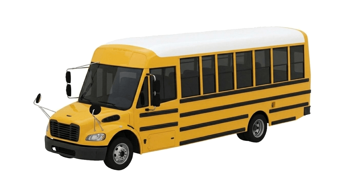 48-Passenger Type C Conventional School Bus available for charter in Madrid